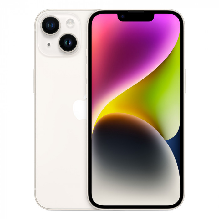 Смартфон Apple iPhone 14 128GB, Starlight (SIM+eSIM) (без RuStore)