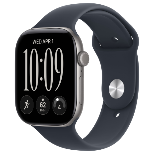 Apple Watch 12 42mm, Space Gray Aluminum, Navy Blue Sport Band, M/L
