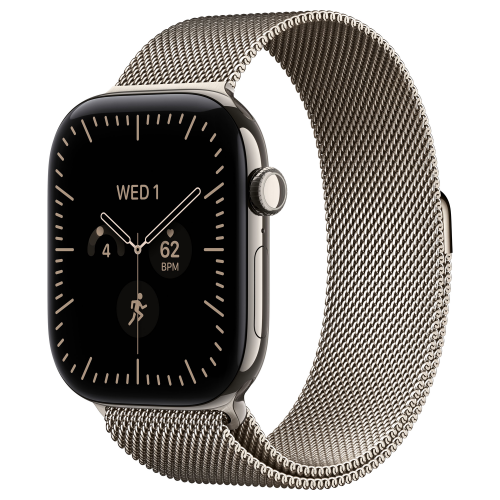 Apple Watch 12 46mm, Natural Titanium, Milanese Loop M/L