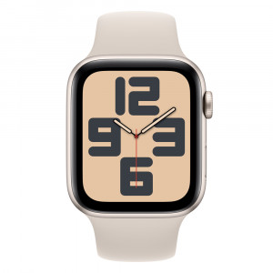 Apple Watch SE 44mm, Starlight, Ремешок Starlight Sport Band, размер S/M