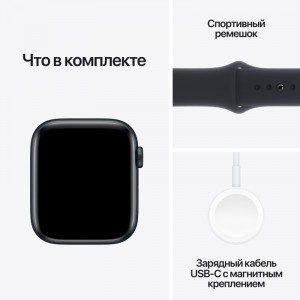 Apple Watch SE 40mm, Midnight, Ремешок Midnight Sport Band, размер S/M
