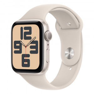 Apple Watch SE 44mm, Starlight, Ремешок Starlight Sport Band, размер S/M