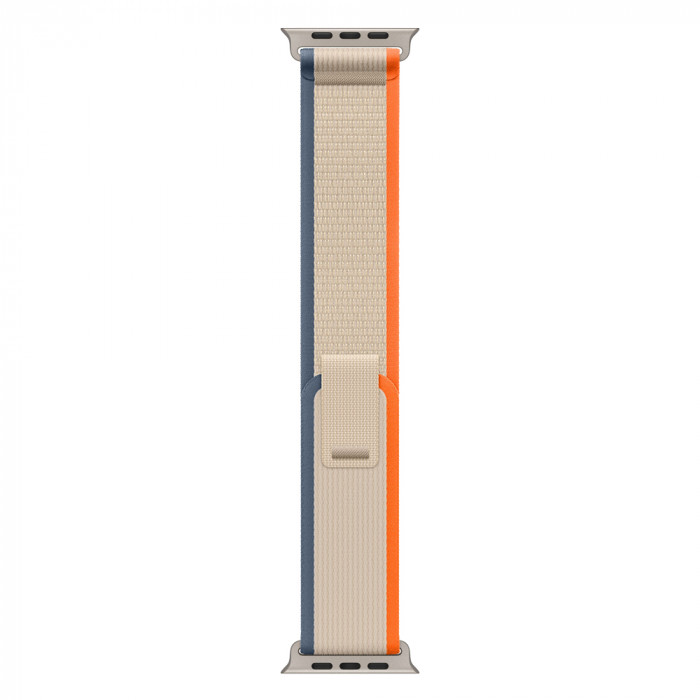 Apple Watch Ultra 2 49mm Titanium Trail Loop, Orange/Beige S/M
