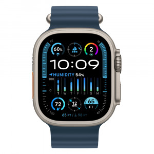 Apple Watch Ultra 2 49mm Titanium Ocean Band, Blue