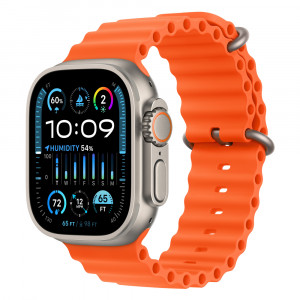 Apple Watch Ultra 2 49mm Titanium Ocean Band, Orange