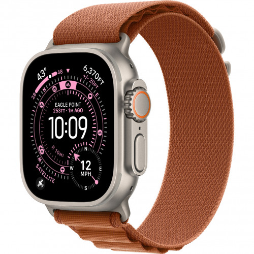 Apple Watch Ultra 3 49mm, Natural Titanium, Alpine Loop Terra Cotta, M