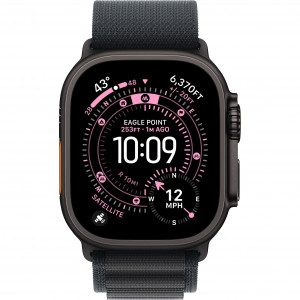 Apple Watch Ultra 3 49mm, Black Titanium, Alpine Loop Black, L