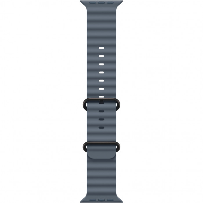 Apple Watch Ultra 3 49mm, Black Titanium, Ocean Band Anchor Blue