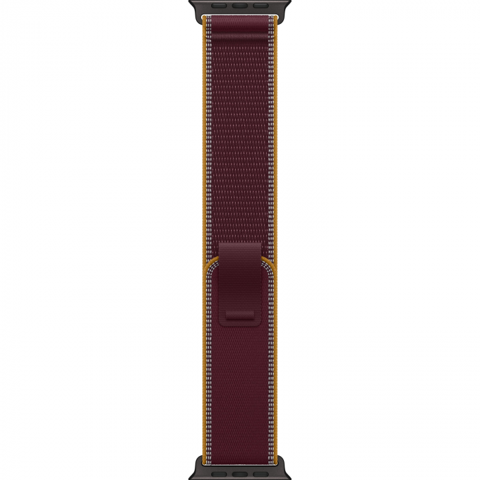Apple Watch Ultra 4 49mm, Black Titanium, Trail Loop Burgundy, M/L