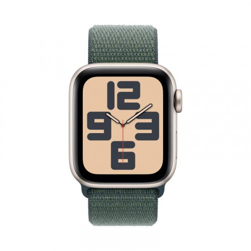 Apple Watch SE 40mm, Starlight, Ремешок Lake Green Sport Loop