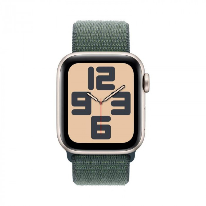 Apple Watch SE 40mm, Starlight, Ремешок Lake Green Sport Loop