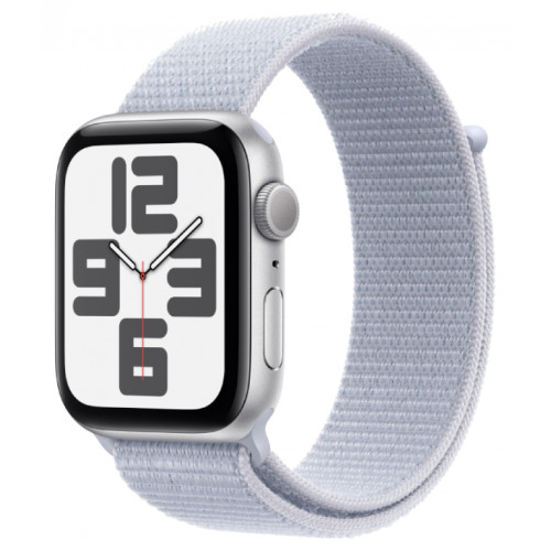 Apple Watch SE 44mm, Silver, Ремешок Blue Cloud Sport Loop