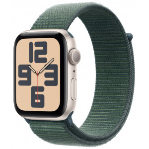 Apple Watch SE 44mm, Starlight, Ремешок Lake Green Sport Loop