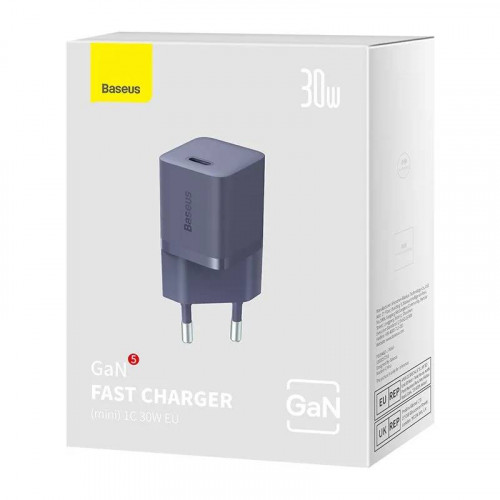 СЗУ Baseus GaN 30W, темно-фиолетовый