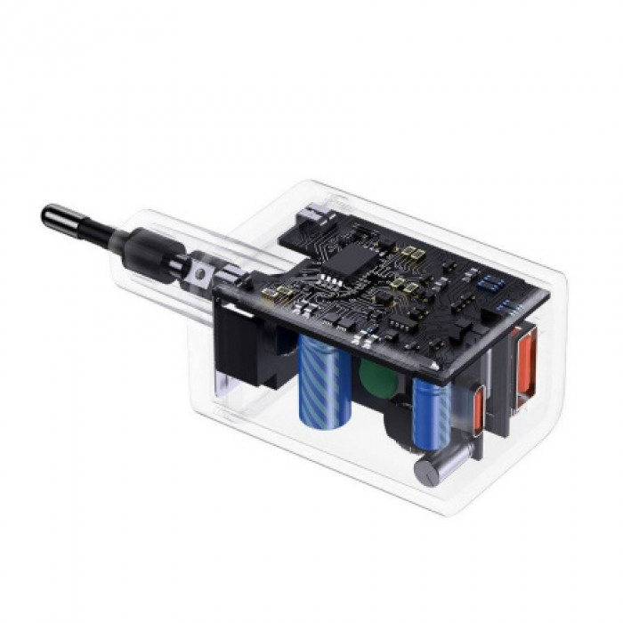 СЗУ Baseus Super Si Pro USB+USB-C, 3A, 30W, White