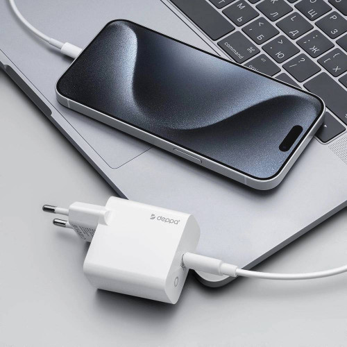 СЗУ Deppa Wall Charger 25W USB-C, белый