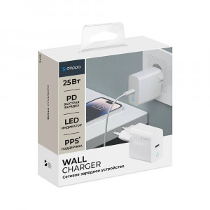 СЗУ Deppa Wall Charger 25W USB-C, белый