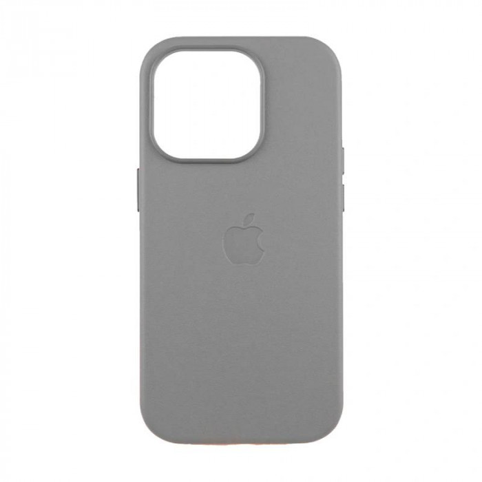Чехол кожаный Leather Case MagSafe для iPhone 16 Pro Max, Stone Gray