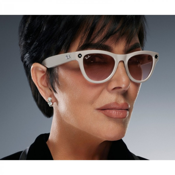 Умные очки Ray-Ban Meta Skyler (Gen 1) S52, Shiny Black/Transitions Amethyst (RW4010)