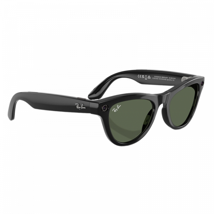 Умные очки Ray-Ban Meta Skyler (Gen 1) S52, Shiny Black/G-15 Green (RW4010)