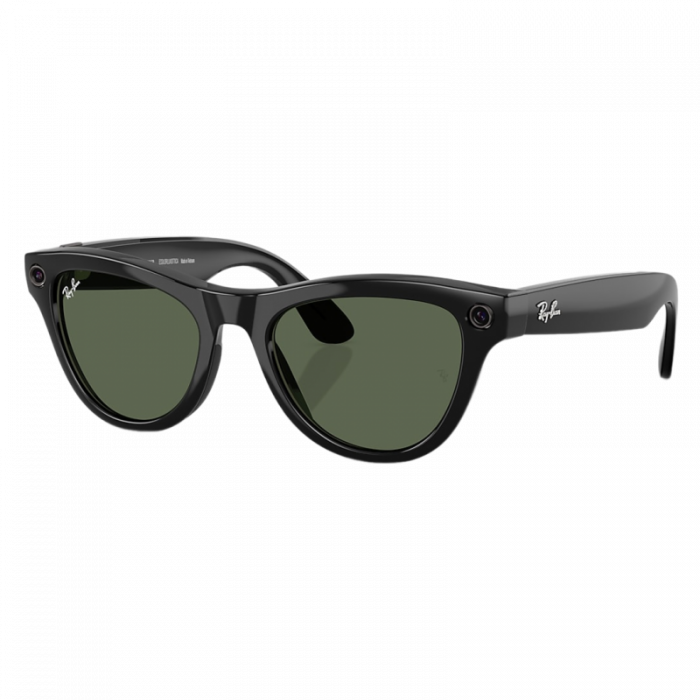Умные очки Ray-Ban Meta Skyler (Gen 1) S52, Shiny Black/G-15 Green (RW4010)