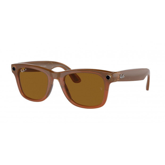 Умные очки Ray-Ban Meta Wayfarer (Gen 1) S53, Shiny Caramel/Polarized Brown (RW4008)