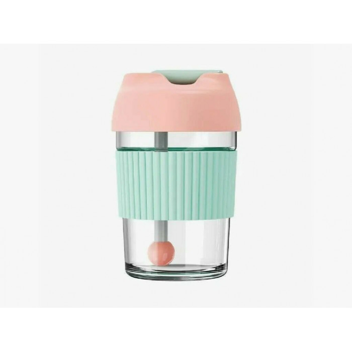 Термокружка Xiaomi Kiss Kiss Fish Rainbow 365ml G-U36W, розово-мятная