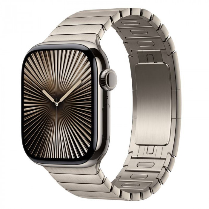 Apple Watch 10 42mm, Titanium Natural, Ремешок Natural Stainless Steel Link Bracelet