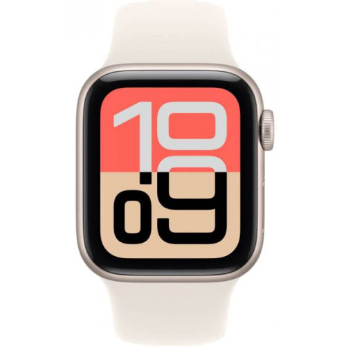 Apple Watch SE 3 (2025) 40mm, Starlight, Ремешок Starlight Sport Band, размер S/M