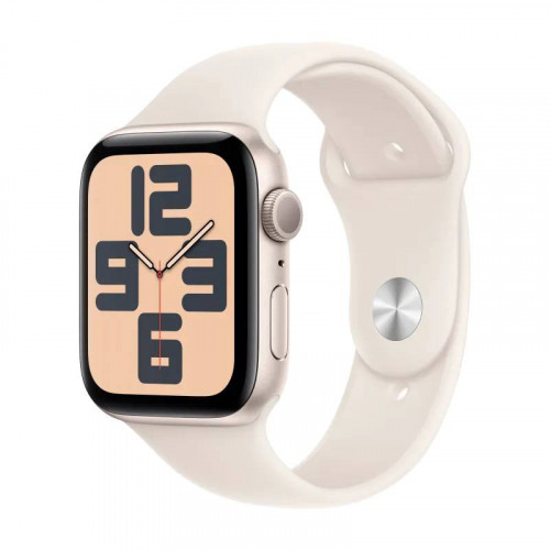 Apple Watch SE 44mm, Starlight, Ремешок Starlight Sport Band, размер M/L
