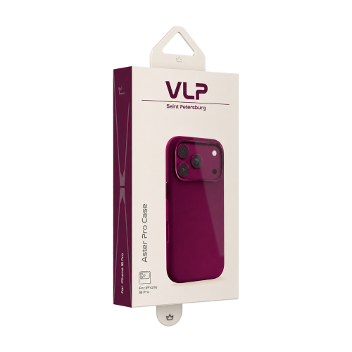Чехол VLP Aster Pro Case для iPhone 18 Pro Max, темно-вишневый