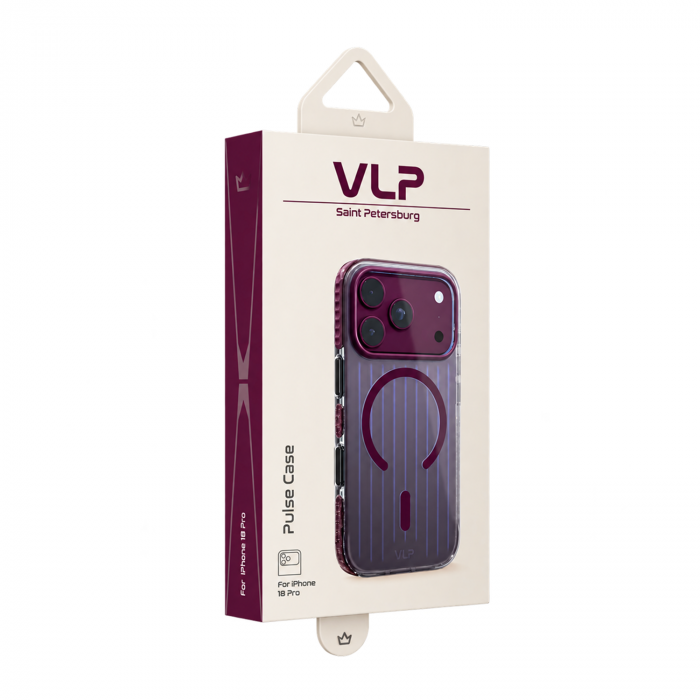 Чехол VLP Pulse Case для iPhone 18 Pro, темно-вишневый