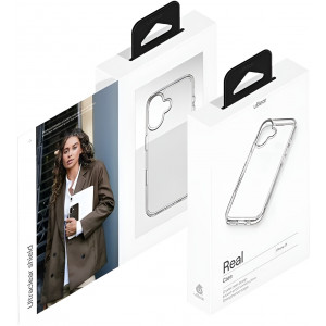 Чехол силиконовый uBear Real для iPhone 17, прозрачный