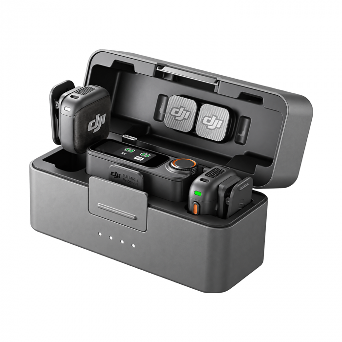 Микрофон беспроводной DJI MIC 3 (2 TX + 1 RX + Charging Case), Black