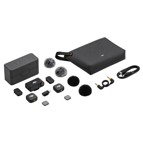 Микрофон беспроводной DJI MIC 3 (2 TX + 1 RX + Charging Case), Black