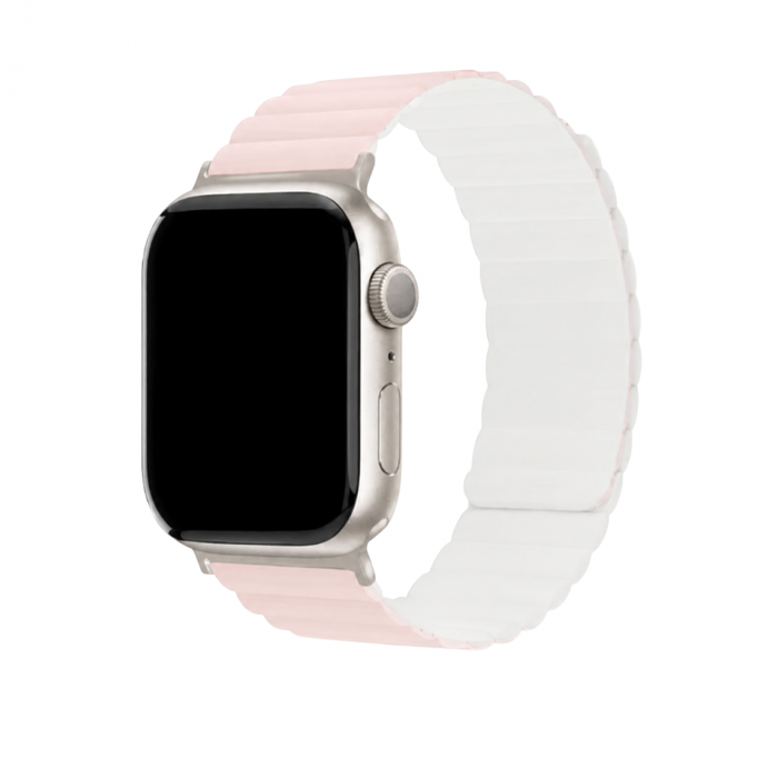 Ремешок магнитный uBear Mode для Apple Watch 38/40/41/42mm, розовый/бежевый