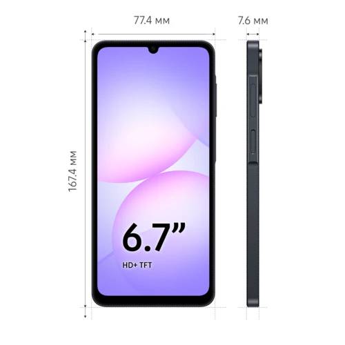 Смартфон Samsung Galaxy A07 4/64GB, Black