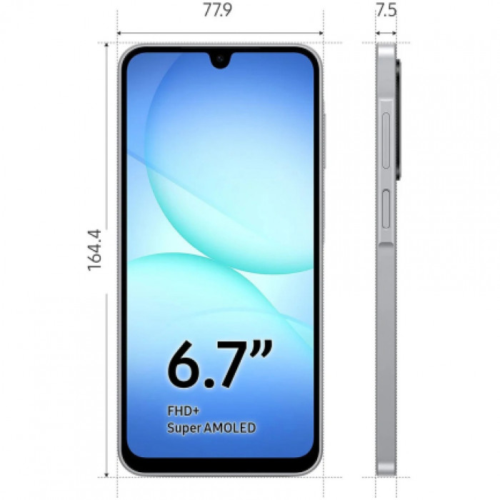 Смартфон Samsung Galaxy A17 4/128GB, Grey