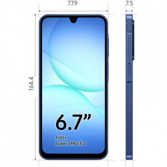 Смартфон Samsung Galaxy A17 6/128GB, Blue