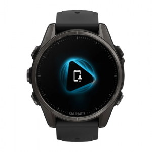 Умные часы Garmin Fenix 8 43mm, Черный, Ремешок серый