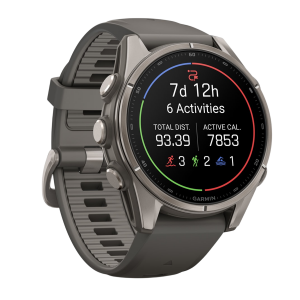 Умные часы Garmin Fenix 9 43mm, Титановый, Ремешок пепельно-серый