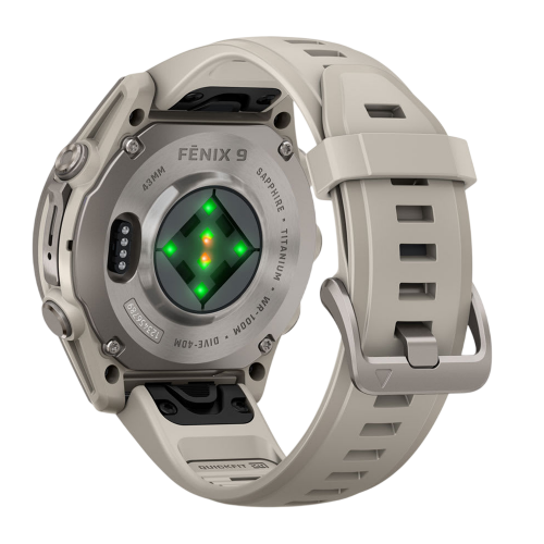 Умные часы Garmin Fenix 9 43mm, Туманно-серый, Ремешок черный