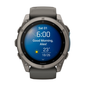 Умные часы Garmin Fenix 9 51mm, Титановый, Ремешок пепельно-серый