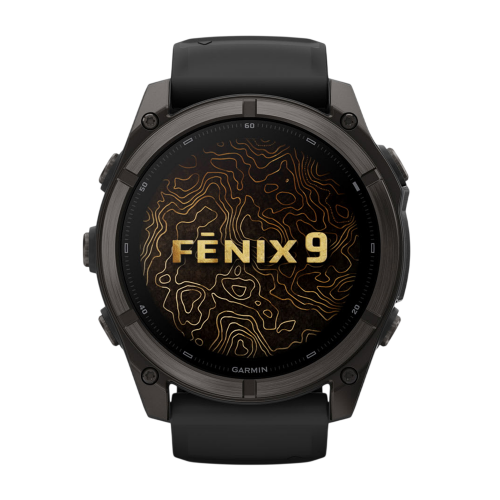 Умные часы Garmin Fenix 9 51mm, Угольно-серый, Ремешок черный