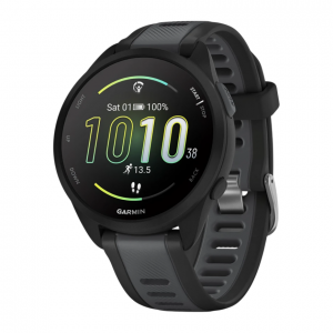 Умные часы Garmin Forerunner 165 Music Amoled, Черный, Ремешок черно-серый