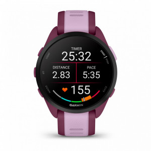 Умные часы Garmin Forerunner 165 Music Amoled, Лиловый, Ремешок розово-фиолетовый