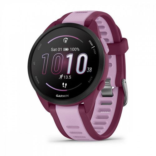 Умные часы Garmin Forerunner 165 Music Amoled, Лиловый, Ремешок розово-фиолетовый
