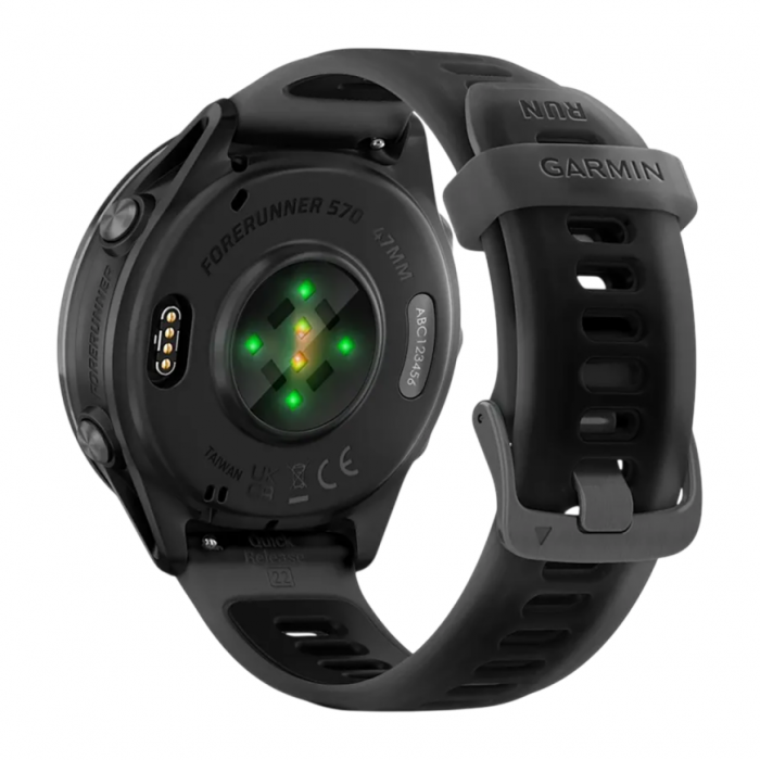 Умные часы Garmin Forerunner 570 47mm, Серый, Ремешок черный
