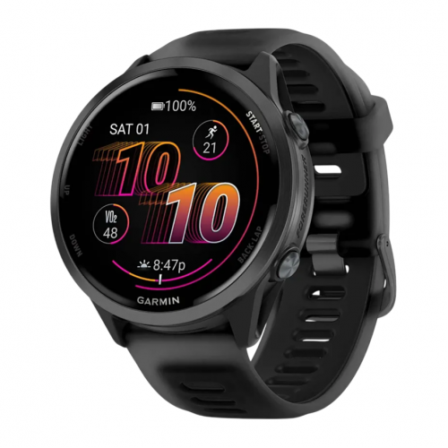 Умные часы Garmin Forerunner 570 47mm, Серый, Ремешок черный