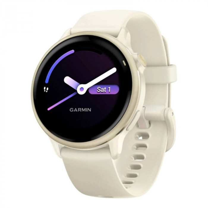 Умные часы Garmin Vivoactive 6, Лунно-золотистый, Ремешок слоновая кость